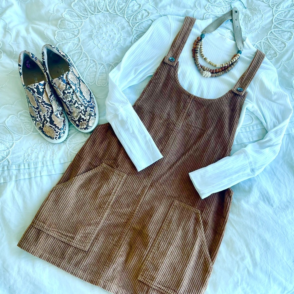 Corduroy Pinafore Dress